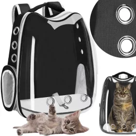    RUCKSACK FÜR EINE KATZE, EINEN TRANSPORTER, TRANSPARENT, BELÜFTET, FÜR EINEN HUND, FÜR EINE KATZE