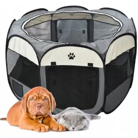    Ender Textillaufstall, mittelgroßer Hund, 126 x 125 x 64 cm