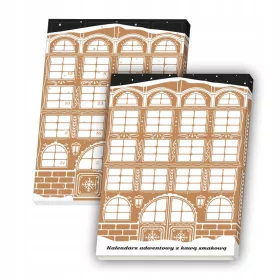    Adventskalender mit winterlichem Mietshaus-Motiv – 24 Kaffeesorten mit ARABICA-Geschmack