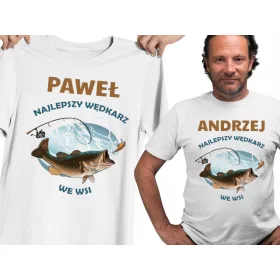    Herren-T-Shirt, dick, für Papa, Großeltern, Bruder, Fisch, Angler, Name, Untertitel, 3–5XL