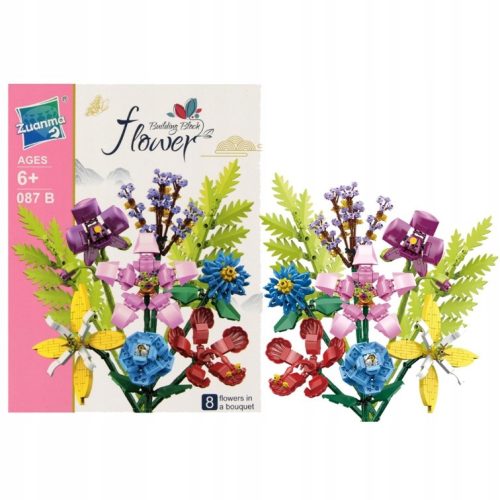  SET BAUSTEINE FELD BLUMEN BLUMEN SERIE ZUANMA 6+