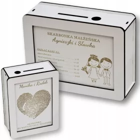    PERSONALISIERTES EHE-Sparschwein, Hochzeitsgeschenk, graviertes Hochzeits-Souvenir