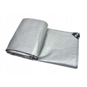   Wasserfeste Silberne Abdeckplane 4x5 m mit UV-Schutz und Verstärkten Rändern