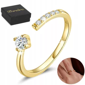  Goldring Silber 925 Silberringe verstellbar Silber