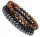  DAMEN-ARMBAND TIGERAUGENPERLEN ONYX-HÄMATIT-SET 3in1