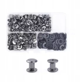   Chicago-Set mit 80 Befestigungsschrauben M5 x 6 mm, Ersatz für Chicago-Metallnieten
