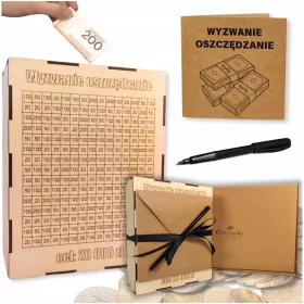    GRAPHIERTE PIGGY BANK CHALLENGE GESCHENKGRUSSKARTE UND KOSTENLOSER MARKER