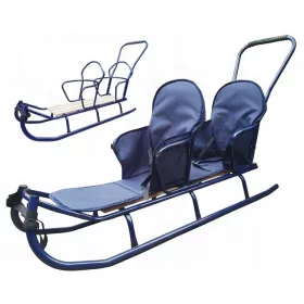    DOPPELTANDEM-PREMIUM-SCHLITTEN + SCHIEBER + BIS ZU 2 HOCHDICKE MATRATZEN + GURTE