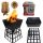  GROSSE FEUERSTELLE FÜR DEN GARTEN, GRILL, 35 cm, STAHL, FEUERSTELLE XXL PREMIUM