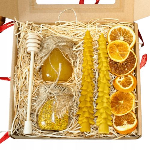  Geschenk Feiertage Weihnachten Weihnachtsbaum Honigkerzen unter dem Baum