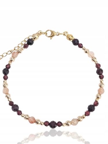  Armband Sonnenstein Granat Hämatit