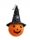  DEKORATIVER WEICHER KÜRBIS MIT HALLOWENHUT, KÜRBISSE 18 CM