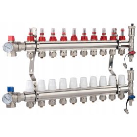  X-HOME BODENHEIZVERTEILER 10 PEX-ANSCHLÜSSE VENTIL K