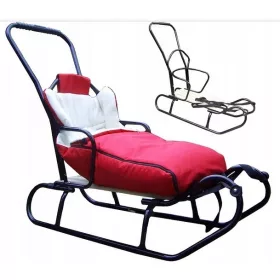    POLNISCHER SCHLITTEN MIT RÜCKENLEHNE, SCHIEBER UND SCHLAFSACK!