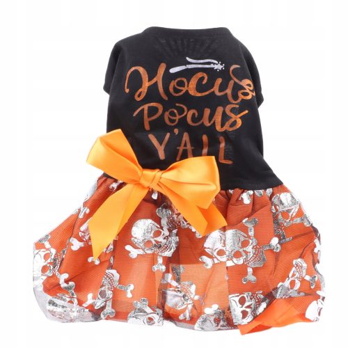  Halloween-Kleid für einen Hund mit Schleife und Muster für eine Fotosession