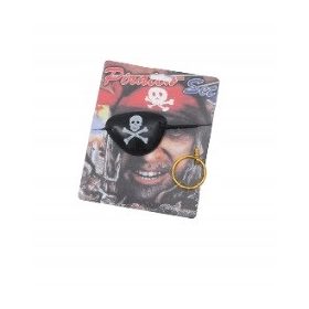  Piraten-Augenklappe, HALLOWEEN-PARTY-Ohrring