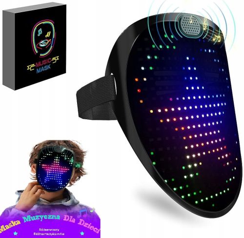  LED DIGITALE MASKE MUSIK 60 DESIGNS MUSIKMASKE PARTYKLEID