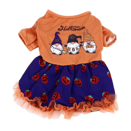  Halloween-Kleid für einen Hund mit Kürbismotiv, flexibles Kostüm für Ihr Haustier