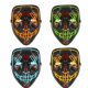  Halloween-LED-Maske, 4 Muster, Mix, leuchtende HALLOWEEN-PARTY