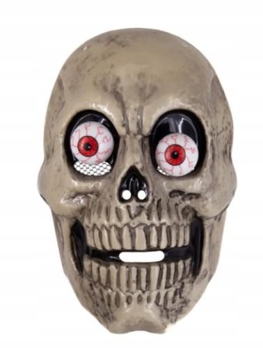  Halloween-Maske Totenkopf mit beweglichen Augen HALLOWEEN-PARTY