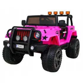    Jeep Monster 4x4 Geländewagen für Kinder Pink + Fernbedienung + Einstellung