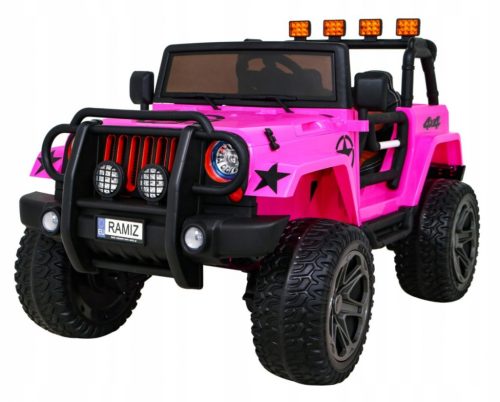  Jeep Monster 4x4 Geländewagen für Kinder Pink + Fernbedienung + Einstellung