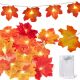  LEICHTE GIRLANDENLAMPEN MIT AHORNBLÄTTER 10M 80LED HERBST-HALLOWEEN-DEKO