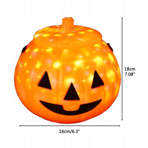  Halloween-Kürbislampe mit Halloween-Süßigkeitseimer