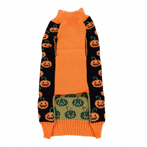  Halloween-Kürbis-Rollkragenpullover für kleine Hunde