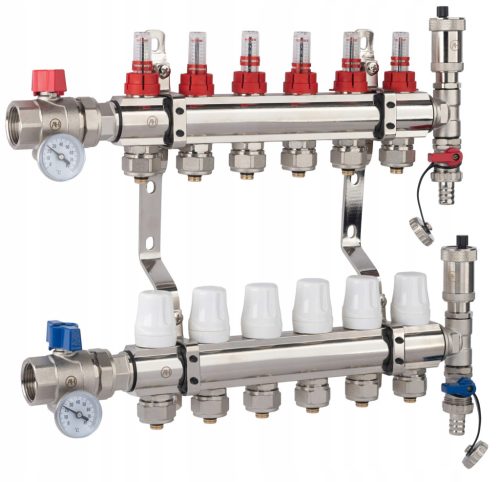  X-HOME BODENHEIZVERTEILER 6 PEX-ANSCHLÜSSE P-VENTIL