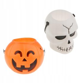    o-2x Eimer mit Halter für Süßigkeiten oder Leckereien mit