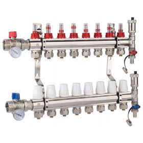  X-HOME BODENHEIZVERTEILER 8 PEX-ANSCHLÜSSE P-VENTIL