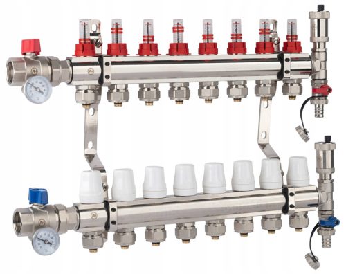 X-HOME BODENHEIZVERTEILER 8 PEX-ANSCHLÜSSE P-VENTIL