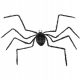  Dekoration Große haarige schwarze Spinne 60 cm Halloween