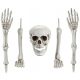  Deko Skelett BONES Skelett Totenkopf Arme Beine Halloween 5 Stk.