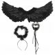 o-ANGEL WINGS SET SCHWARZES HALLOWEEN-COSPLAY