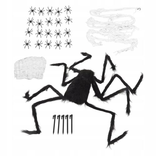  Spinnennetz, weiße Spinne, Halloween-Dekorationsnetz