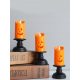  Bunte flammenlose LED-Kerzen in Form eines Kürbisses – Halloween-Dekoration