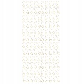  Stern-Christbaumhaken aus Edelstahl, Gold, 120 Stk.