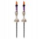  Halloween-Kerzenflamme, warmes Licht, 120 mAh, Skelett-Geist, lila