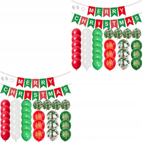 2 SETS WEIHNACHTSLUFTBALLONGIRLANDE AUS LATEX