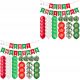  2 SETS WEIHNACHTSLUFTBALLONGIRLANDE AUS LATEX