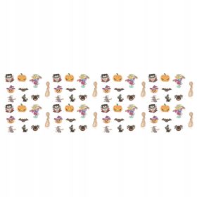    8 Sätze Halloween-Holzausschnitte zum Selbermachen, Spinne, Kätzchen, Kürbisse, Fledermaus