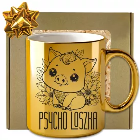    GOLDENE Psycholoszka-Tasse, GESCHENK FÜR EINEN THERAPEUTEN, PSYCHOLOGEN, PSYCHOLOGEN