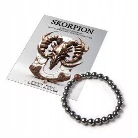    Binthe Damenarmband aus Natursteinen - Sternzeichen - Skorpion