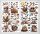 12x BLATT HALLOWEEN-AUFKLEBER-SET WEIHNACHTSDEKO-AUFKLEBER