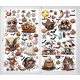  12x BLATT HALLOWEEN-AUFKLEBER-SET WEIHNACHTSDEKO-AUFKLEBER