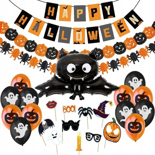  HALLOWEEN-DEKO 26-TEILIGES PARTY-DEKO-SET LUFTBALLONS-BANNER