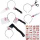  STIRNBAND-SET, SCHERE, MESSER, SPRITZENENTFERNER + HALLOWEEN-TATTOOS