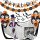  38x HALLOWEEN-DEKORATIONEN, PARTY-DEKORATIONEN, HALLOWEEN-Fledermaus-Set